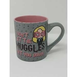 Harry Potter "Don't Let‎ the Muggles Get You Down" Gray Pink Ceramic Mug 14oz
